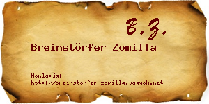 Breinstörfer Zomilla névjegykártya